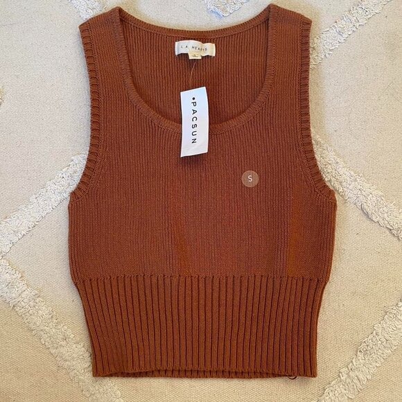 PacSun Women's Brown and Orange Vest - Picture 1 of 3